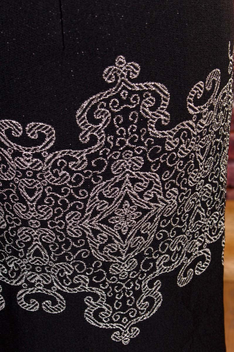Disco Glitzerkleid silber schwarz