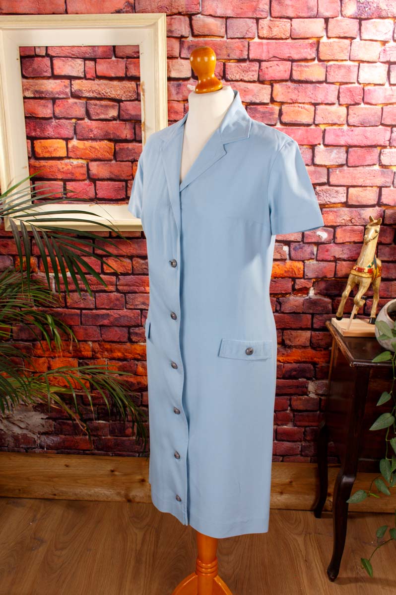 Kittelkleid taubenblau