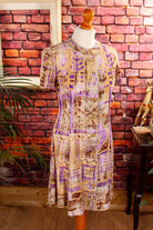 80s Sommerkleid bunt Muster