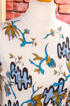 70s Langarm Shirt Strick bunt Muster