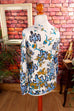 70s Langarm Shirt Strick bunt Muster