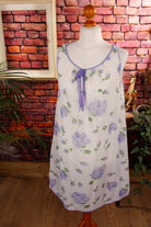 Vintage Nachtkleid flieder Blumen
