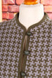 Wollmix Blazer Hahnentritt 70er 80er Frau grau grün M 40-42 Rockabilly Sekretärin vintageberlin.de
