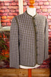 Wollmix Blazer Hahnentritt 70er 80er Frau grau grün M 40-42 Rockabilly Sekretärin vintageberlin.de