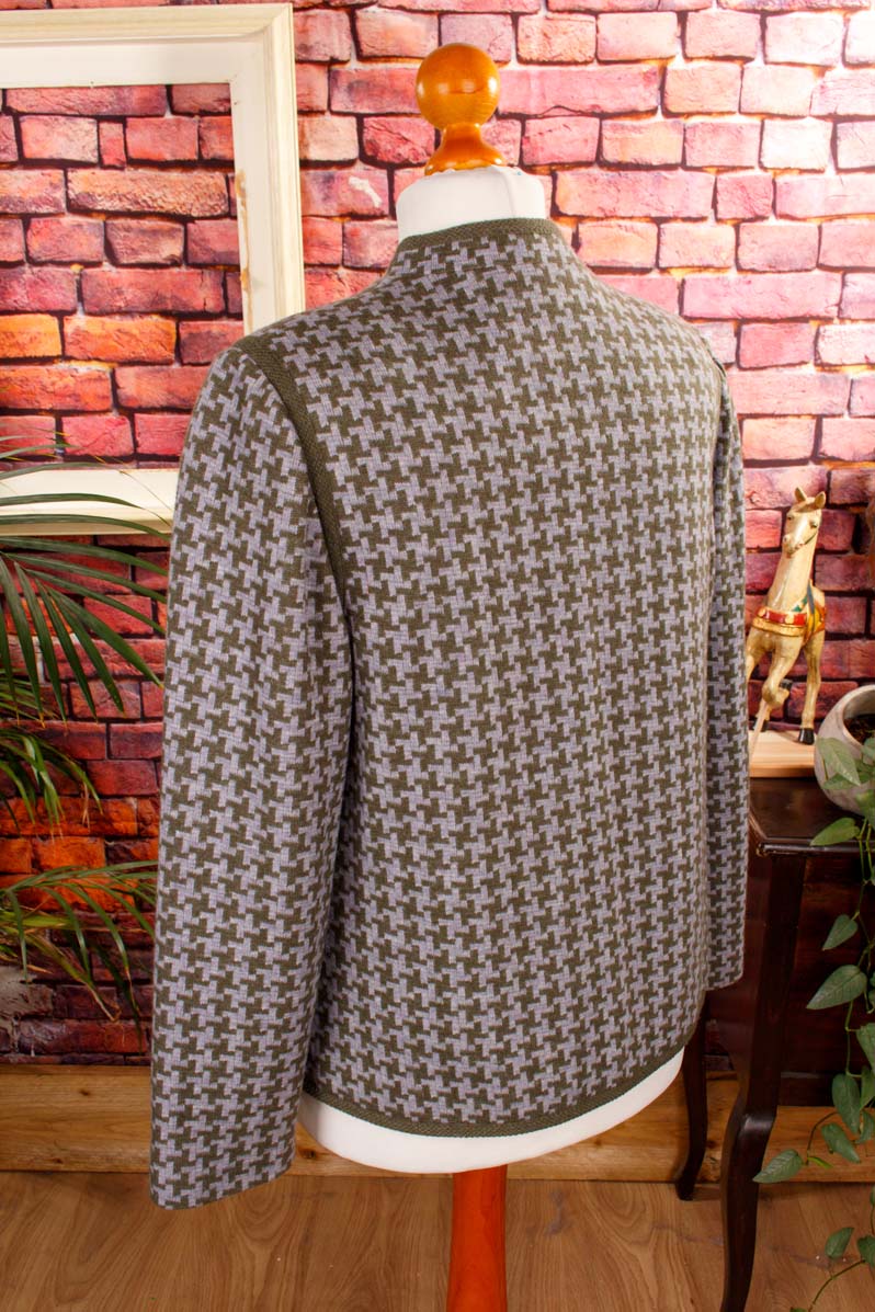 Wollmix Blazer Hahnentritt