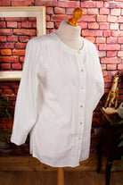 Baumwollbluse weiß bestickt