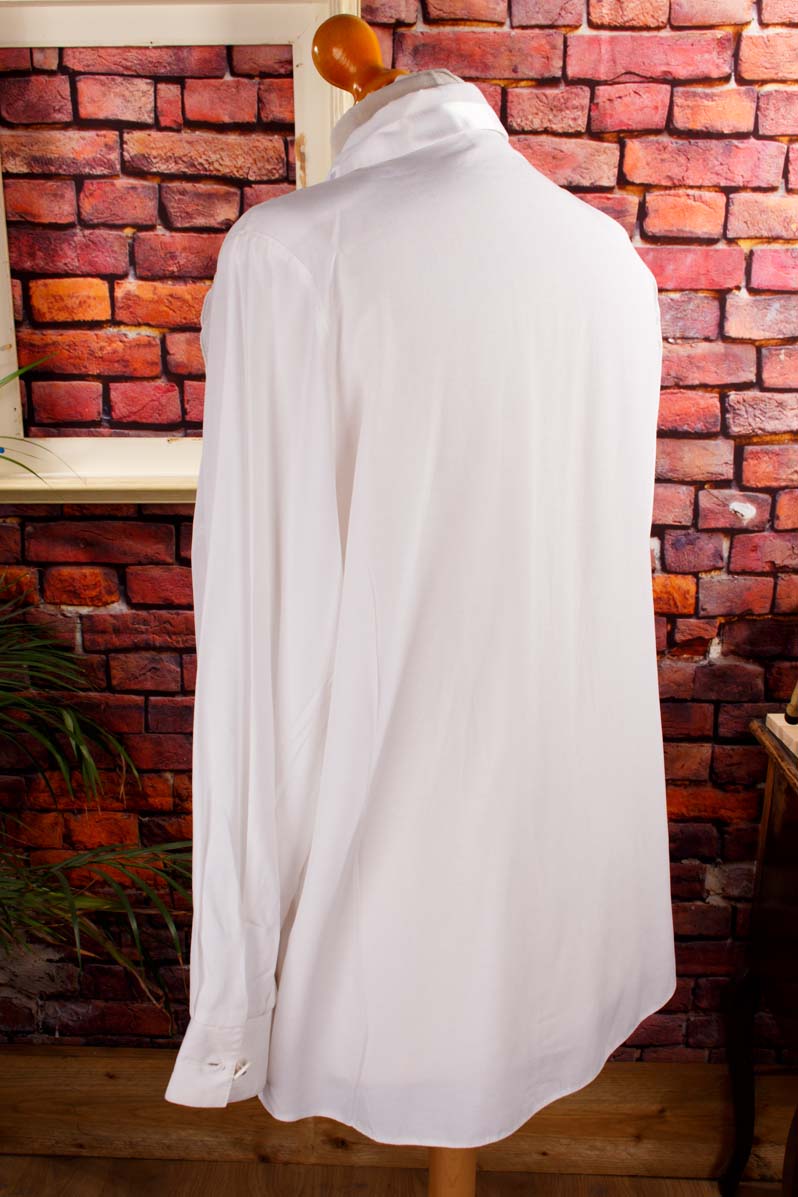 Vintage Bluse weiß bestickt Strass