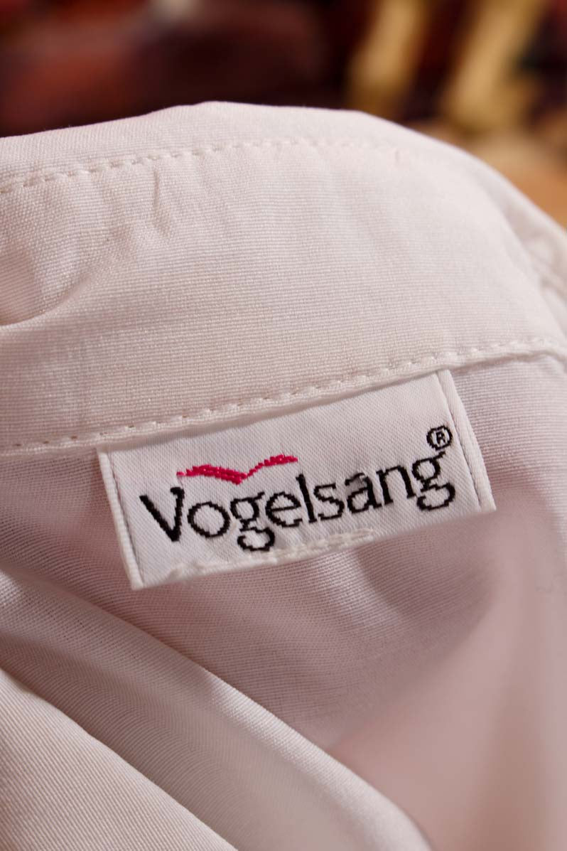 Vintage Bluse weiß bestickt Strass