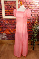 70s Kleid rosa Organza transparent