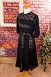 30er Jahre Wollkleid schwarz Spitze 30er 40er Boho Frau Gothic real-rockabilly Rockabilly S 36-38 schwarz Special vintageberlin.de