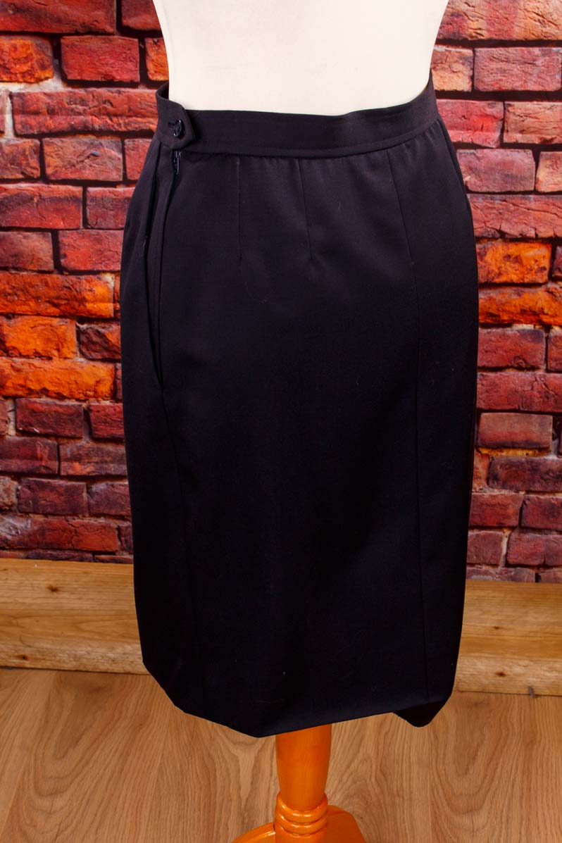 Vintage YSL Rock kurz schwarz Wolle
