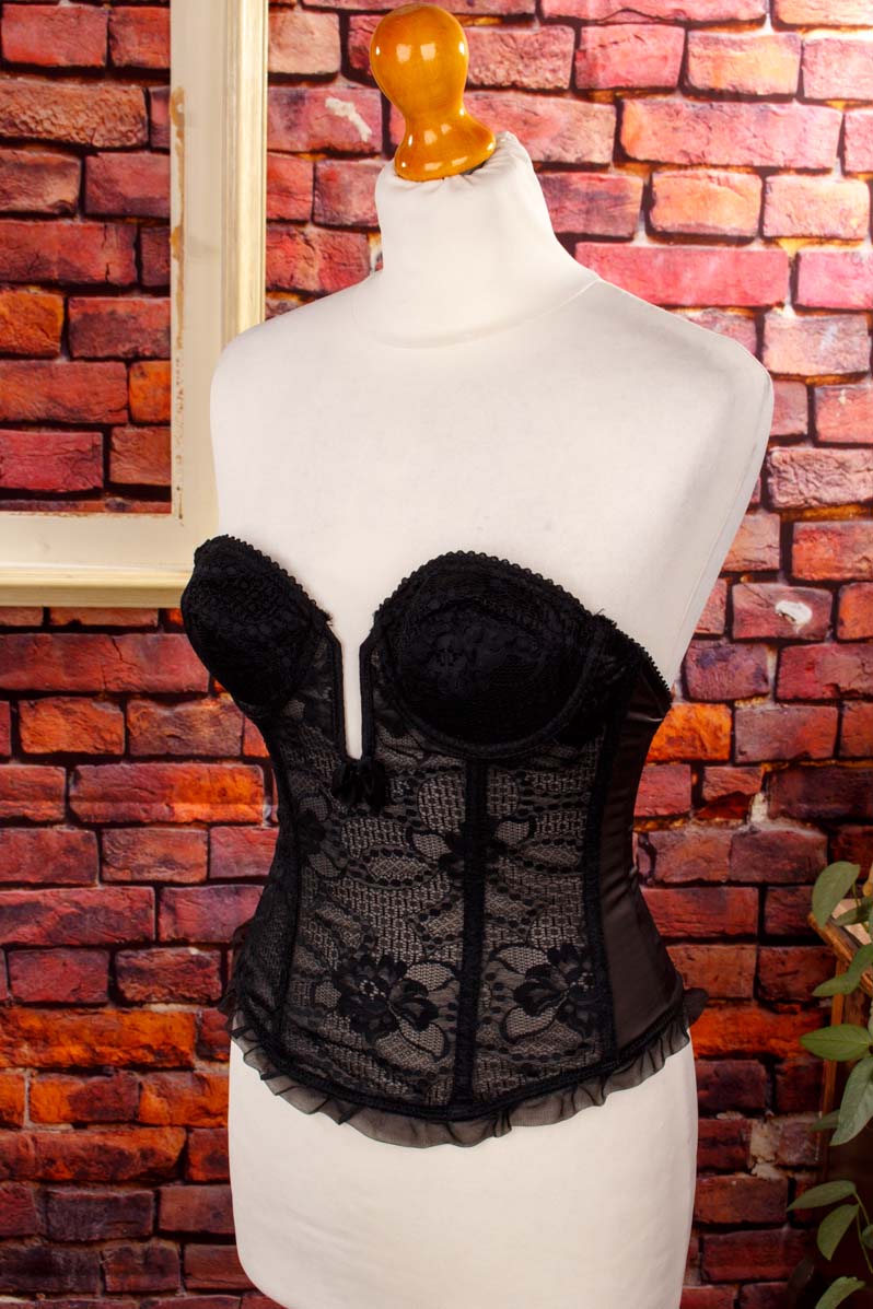 Gothic Spitzenkorsagen schwarz
