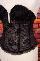 Gothic Spitzenkorsagen schwarz
