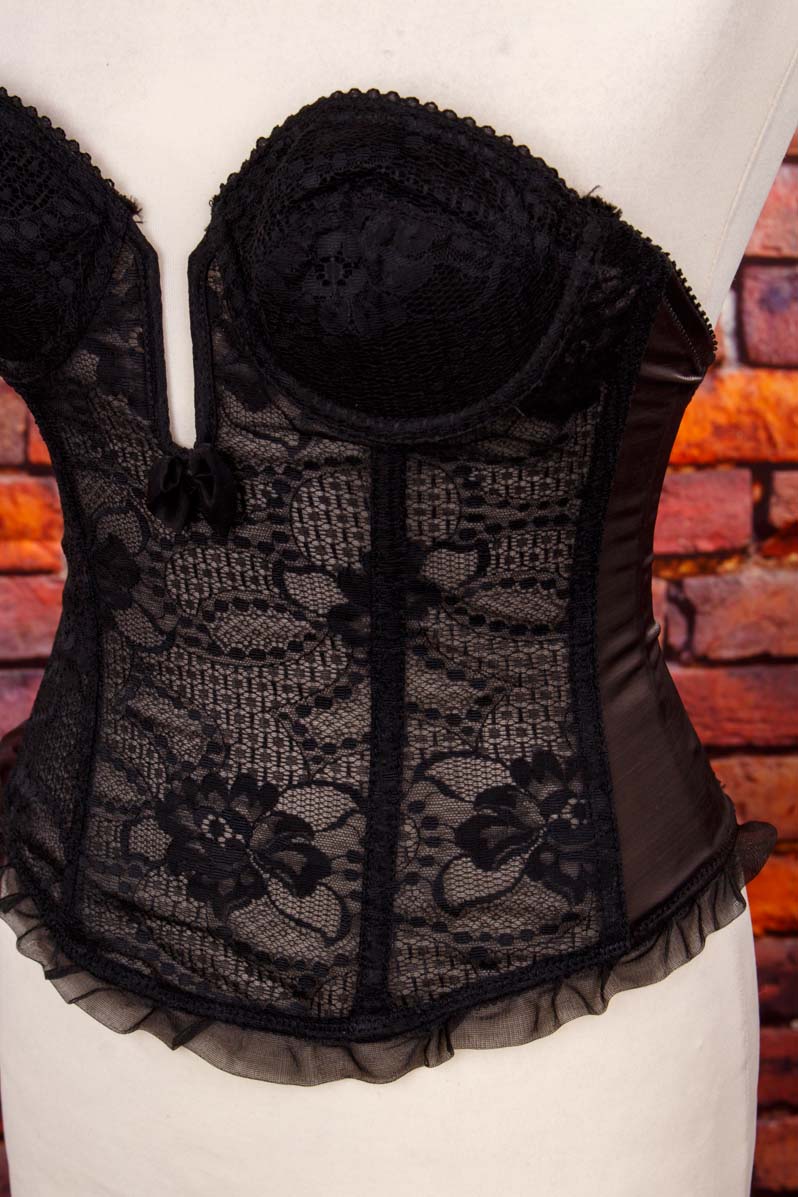 Gothic Spitzenkorsagen schwarz