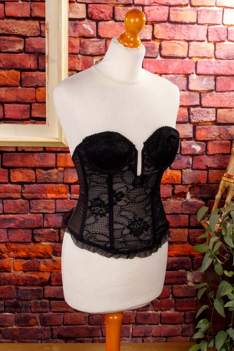 Gothic Spitzenkorsagen schwarz