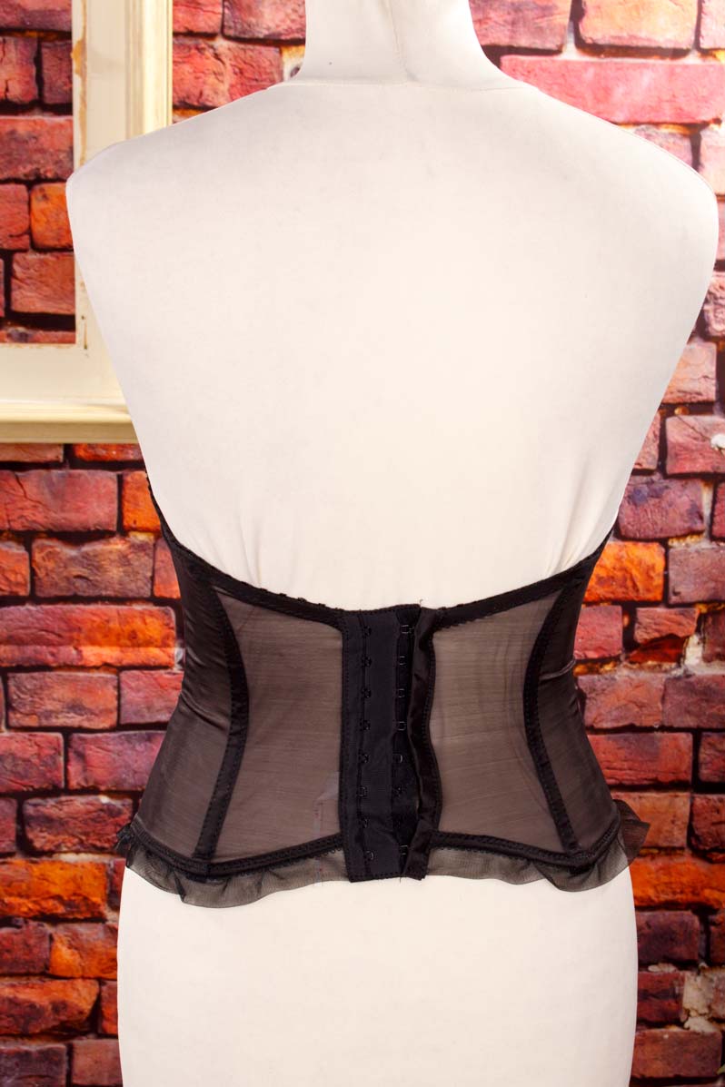 Gothic Spitzenkorsagen schwarz