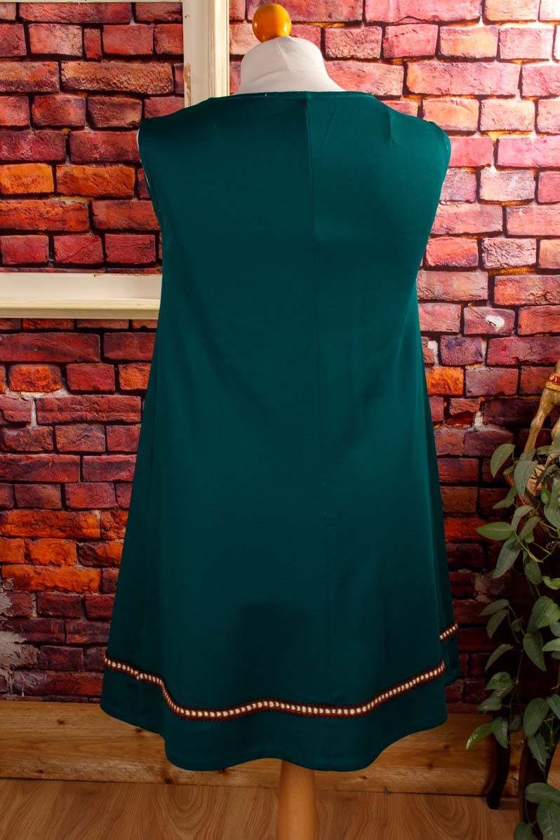 70s Umstandskleid Babydoll grün