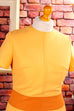 60s Disco Kleid orange Streifen