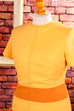 60s Disco Kleid orange Streifen