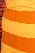 60s Disco Kleid orange Streifen