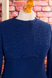 60s Wollkleid blau + Spitze
