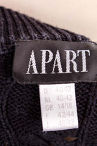 Strickpulli schwarz Perlen