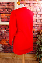 roter Pulli mit Glitzer-Elefanten