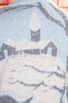 Strickjacke Wintermotiv Wollmix