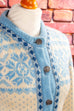 Norweger Strickjacke blau weiß
