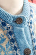 Norweger Strickjacke blau weiß