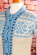 Norweger Strickjacke blau weiß