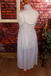 Babydoll Nachtkleid rauchblau