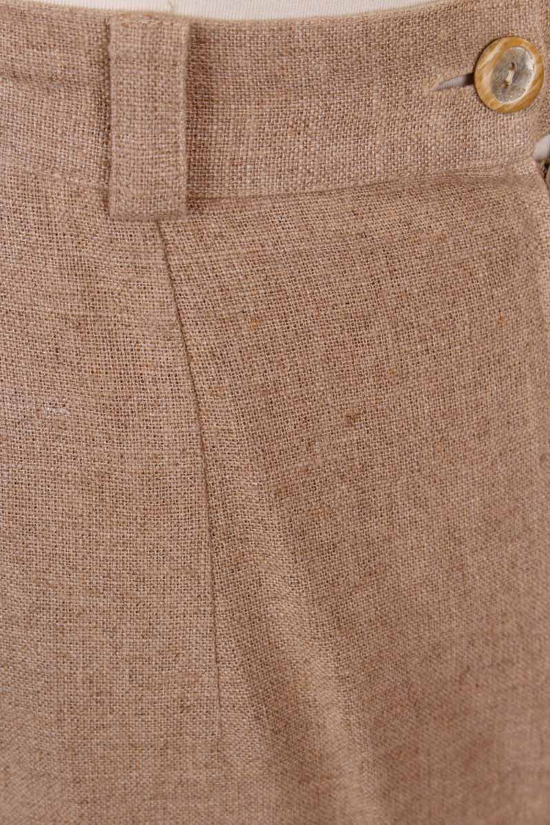 Bleistiftrock beige Leinen
