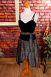 festliches Cocktailkleid schwarz silber