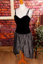 festliches Cocktailkleid schwarz silber