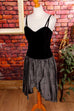 festliches Cocktailkleid schwarz silber