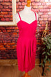 Vintage Sommerkleid pink Leinenmix