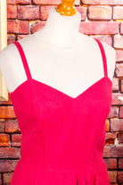 Vintage Sommerkleid pink Leinenmix
