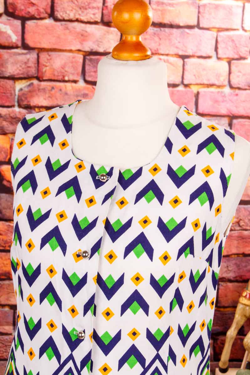 60s Kittelkleid Baumwolle