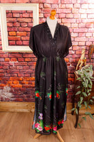 70er Boho Kaftan Hauskleid