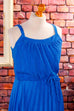 70s Frottee Kleid blau