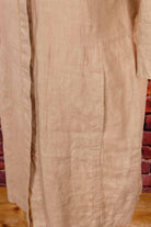 Claude Arielle Leinen Hemdkleid beige
