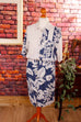 90s Sommerkleid blau Muster