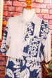 90s Sommerkleid blau Muster
