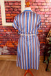 Hauskleid Streifenmuster