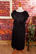 Boho Stretchkleid schwarz Nieten