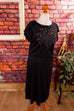 Boho Stretchkleid schwarz Nieten