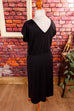Boho Stretchkleid schwarz Nieten