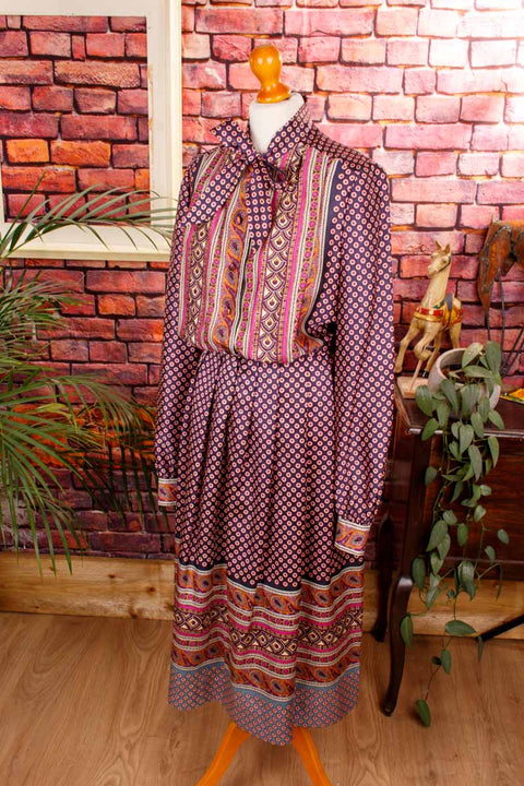 Boho Seide Schluppenkleid