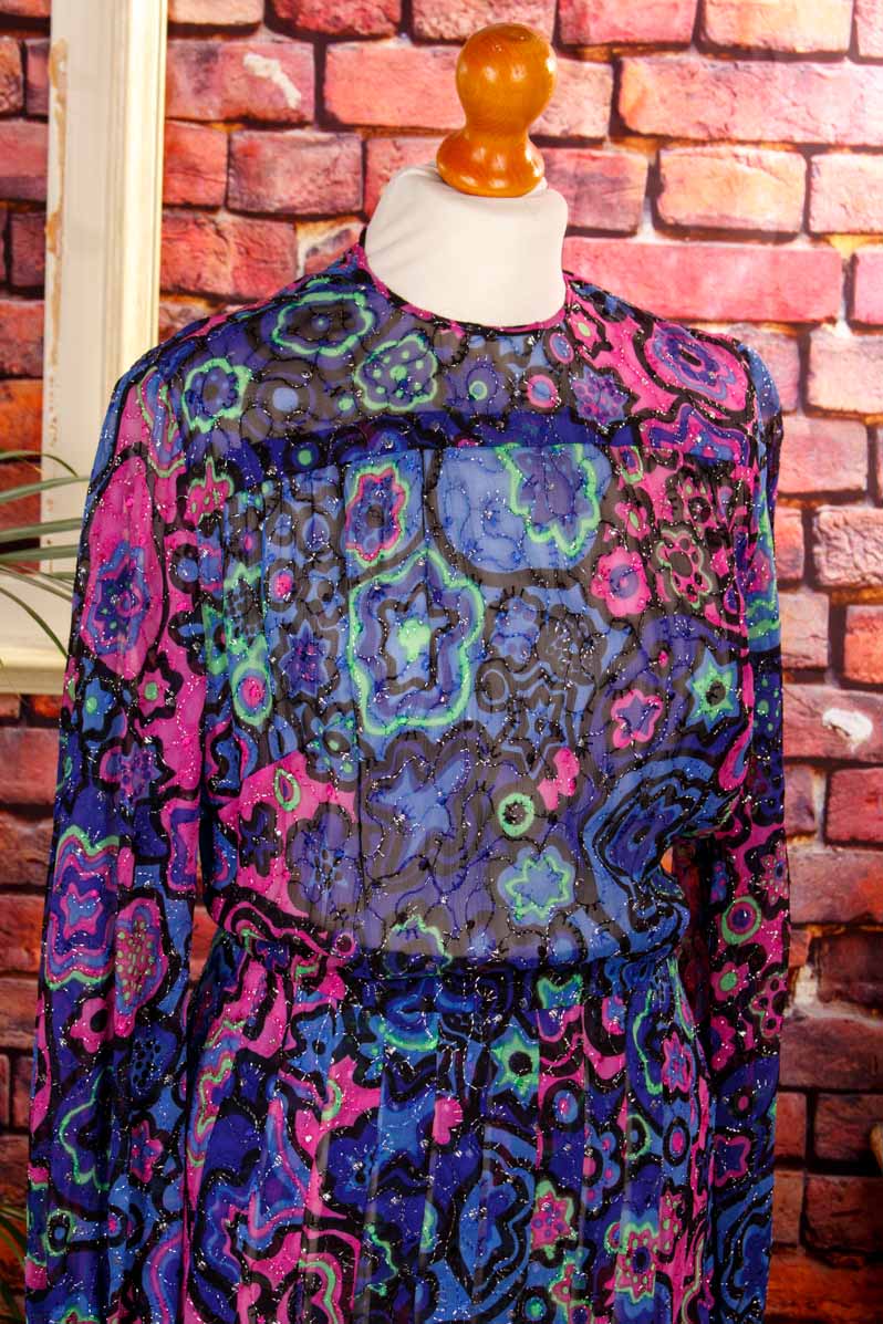Vintage Abendkleid psychedelisch